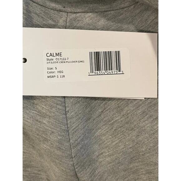 Calme by JOHNNY WAS 3/4 Crew Pullover Sweatshirt NWT $118 Small S - Picture 4 of 4